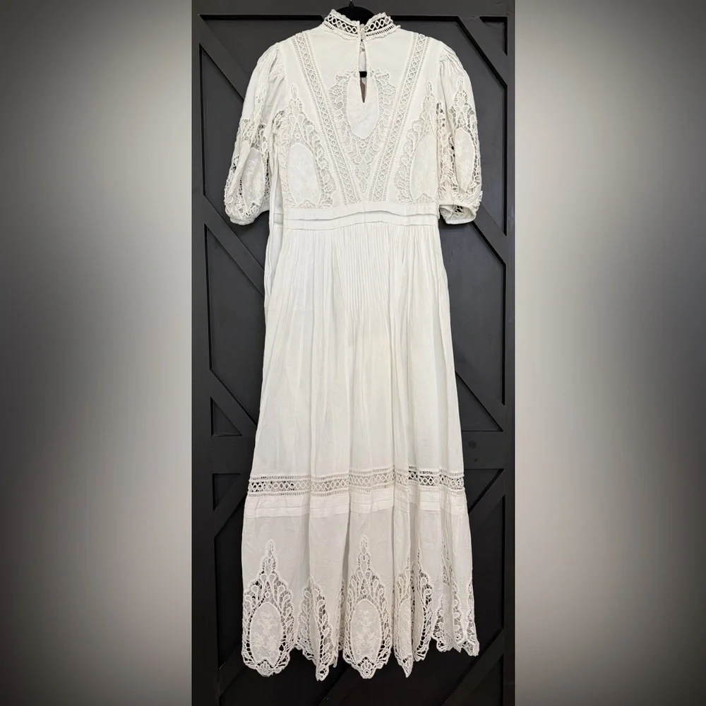 NWT Forever That Girl Mock-Neck Lace Maxi Dress in White, Size Small - Picture 10 of 15